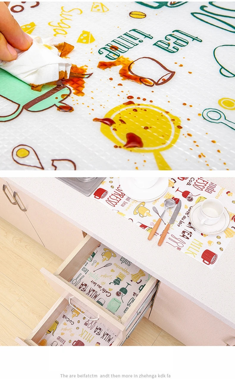 2M Kitchen Table Mat Drawers Cabinet Shelf Liners 1 Roll Flamingo Cabinet Placemat Waterproof Oilproof Shoes Cabinet Mat