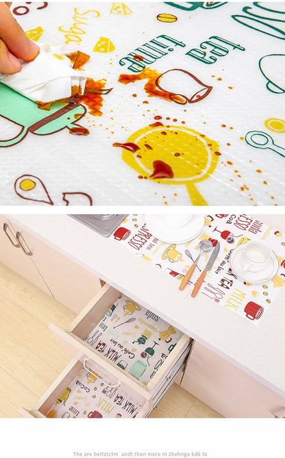 2M Kitchen Table Mat Drawers Cabinet Shelf Liners 1 Roll Flamingo Cabinet Placemat Waterproof Oilproof Shoes Cabinet Mat