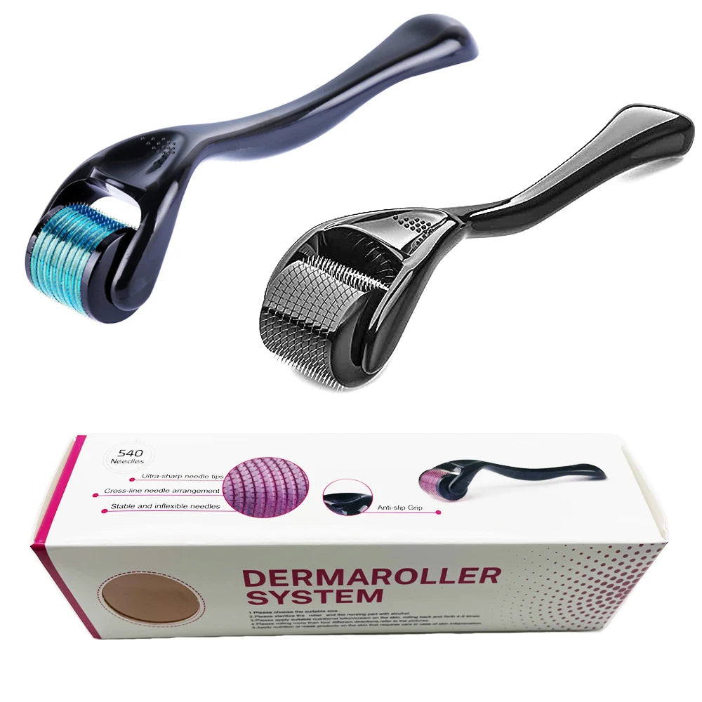 Titanium Alloy 540 Derma Roller Micro Needles Length Dermoroller Microniddle Roller for Face Skin Care Treatment Hair Growth
