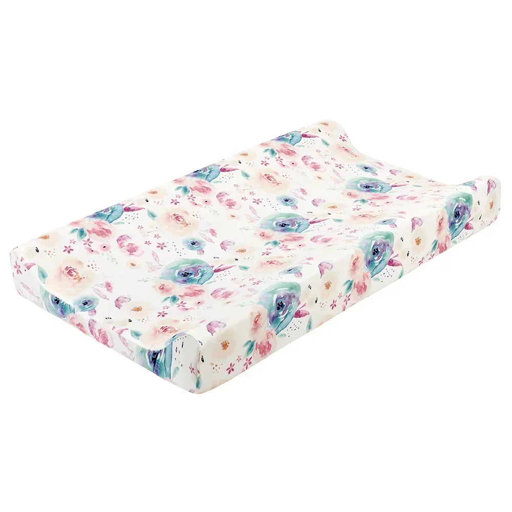 Newborn Change Table Covers Baby Diaper Changing Pad Cover Printing Design Breathable Soft Reusable Diaper Changing Mat Cover