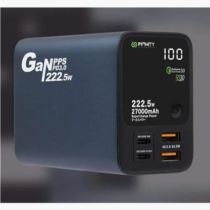 22.5W Power bank PD 200W 27000MAH 5V 9V 12V 15V 20V 5A USB QC4.0 Super Charge VOOC Li-polymer battery