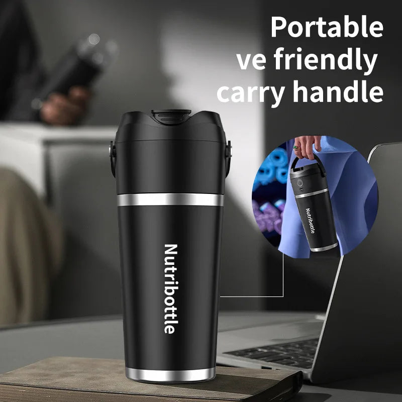Portable Home Blender, Electric Cordless Juicer, Thermos Cup, Multifunctional Charging Wall Breaker.