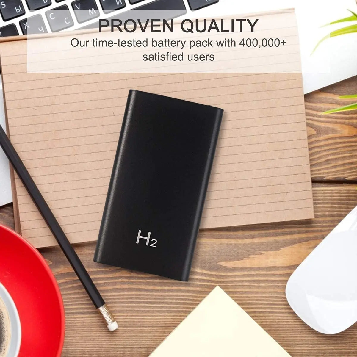 H2 Power Bank 5000mAh Long Battery Power Bank Connector Type USB