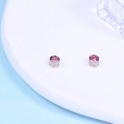 1Pair Stainless Steel Fake Ear Ring Studs CZ Dia 3-5mm Faux Non Pierced Ear Ring Ear Cuff For Women Men No Piercing Body Jewelry