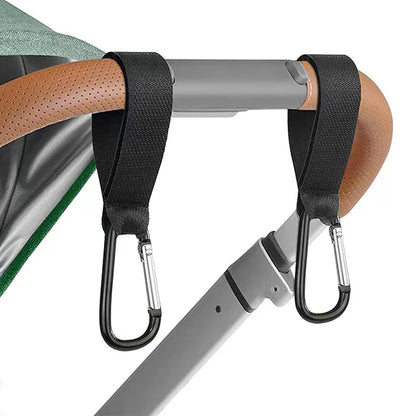 Multifunction Baby Stroller Hooks Aluminum Alloy Carabiner 360° Rotatable Trolley Hook Cart Organizer Buckle Clips Hanger Tools