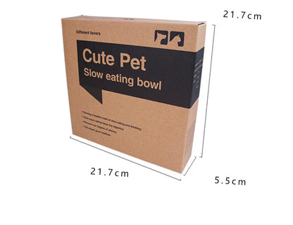 Pet Slow Food Bowl Anti-choking Feeder PP Plastic Dish Bowl Home Dog Eating Plate Anti-gulping Feeding Supplies
