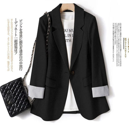 Office Lady Casual Blazers For Women 2024 Autumn Fashion Single Button Long Sleeve Outerwears New In Coats & Jackets Elegant