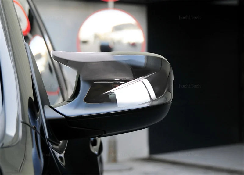 M Style Look Rearview Mirror Cover Cap Carbon Fiber Look Black for BMW  X3 F25 X1 E84 Pre-LCI 2010 2011 2012 2013 Case