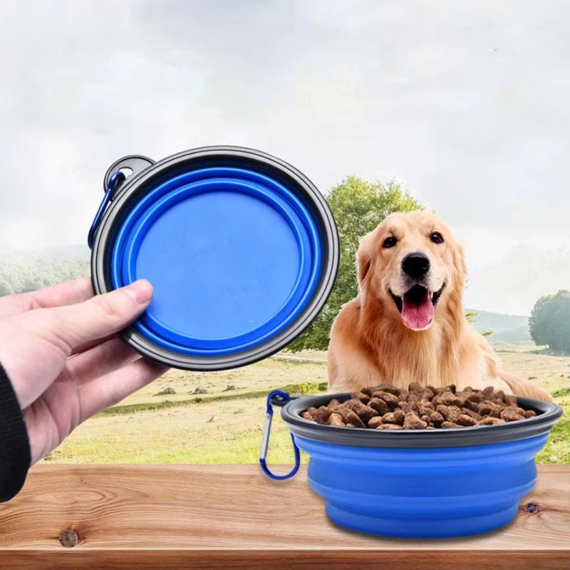 1PC Collapsible Portable Dog Food Bowl, Suitable for Outdoor Drinking Water Travel Supplies Dog Food Bowl
