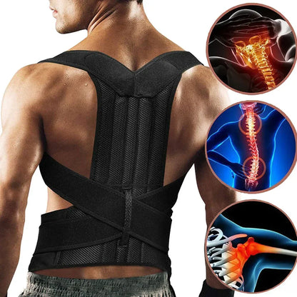 Back Support Posture Corrector Belt Adjustable Shoulder Clavicle Spine Support Belt Reshape Your Body Lumbar Brace Back Trainer