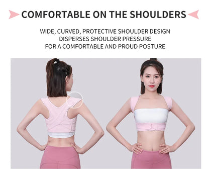 Posture Corrector Adjustable Upper Back Brace Breathable Back Support Straightener for Neck Shoulder Clavicle Lumbar Pain Relief