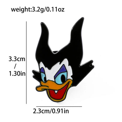 6 Pcs Cartoon cartoon character Mickey Brooch Halloween Mickey Mouse Donald Duck Metal badge Alloy drip pin accessories