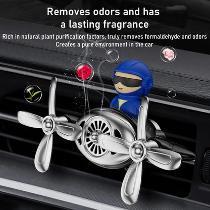 Car Air Freshener Odor Eliminator SUV Vent Clip Rotating Perfume Diffuser Pilot Shape Design Lasting Long Car Fragrance Diffuser