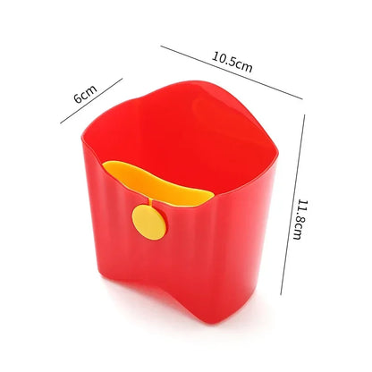 Portable Plastic French Fry Snack Storage Box PP Salad Cup Student Square Salad Bowl