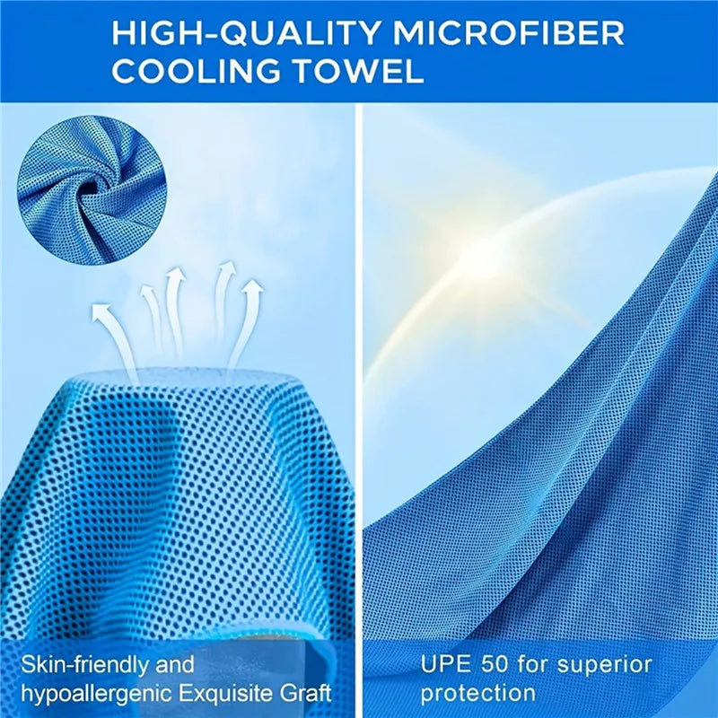 Cooling Hoodie Towel Sweat Absorption Extra Soft Sun Protection Quick Drying Sweat Towel Neck Wrap Sports Supplies