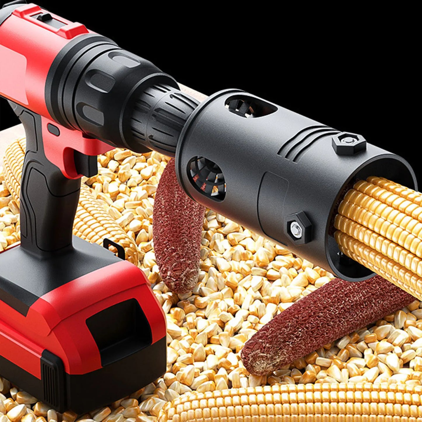 Corn Sheller Machine Multifunctional Easy Corn Remover Corn Thresher Peeling for Hand Drill Kitchen Restaurant Families Devices