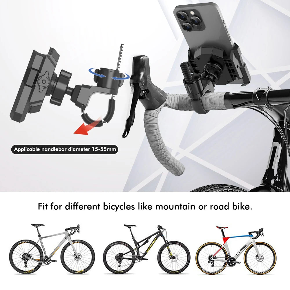 2025 New Universal Cell Phone Clamp for Stroller Phone Holder Shopping Cart Phone Holder Golf Cart Phone Holder Bike Phone Mount