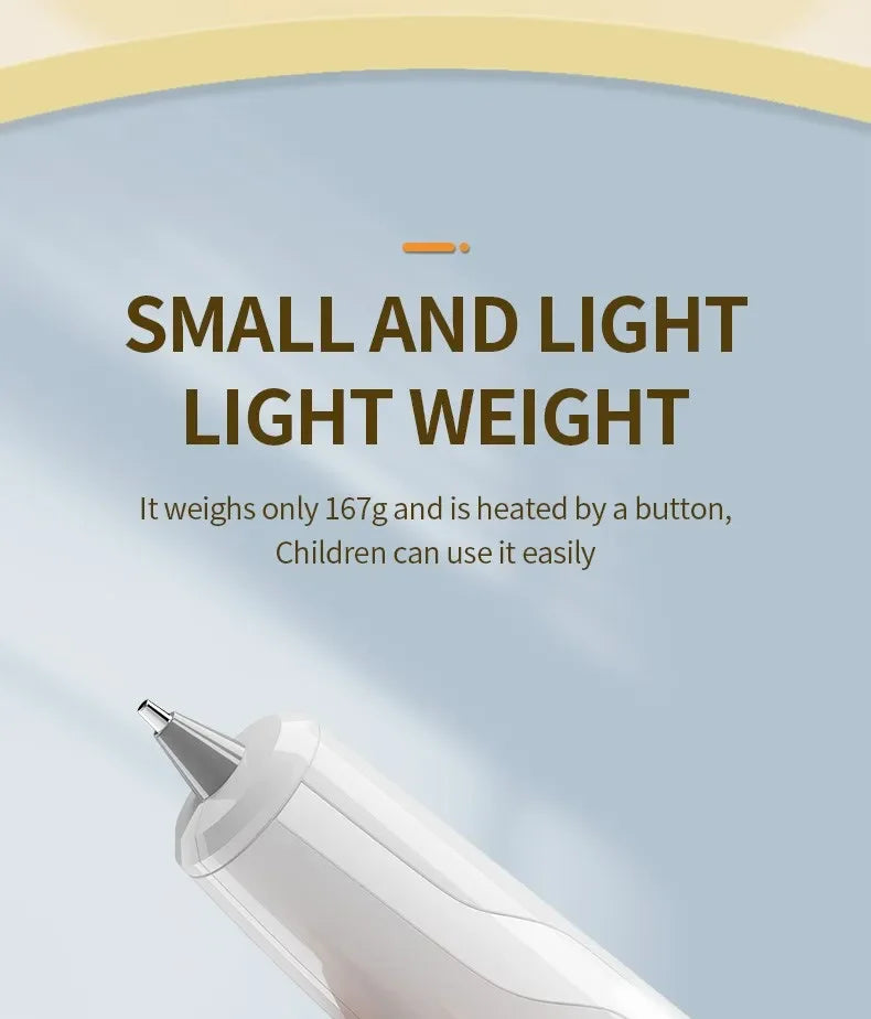 Mini Cordless Hot Melt Glue Gun, High Temperature Electric Repair Tool, DIY Power Tools, Plug-in Household, 10W, 80W, 7mm, 11mm