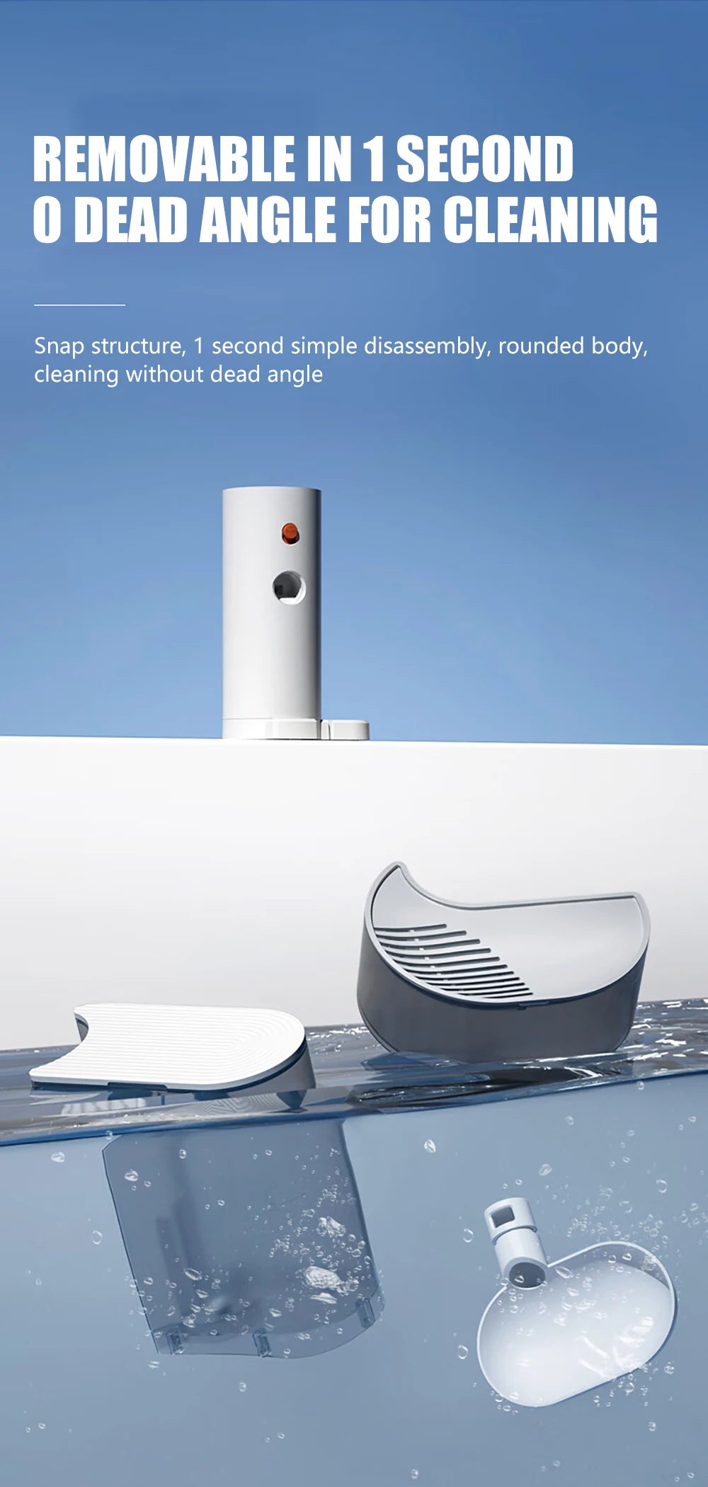 Cat Water Fountain, Automatic Pet Water Dispenser for Puppy, Rechargeable Wireless Cat Drinker No Need Filter, Cat Accessories