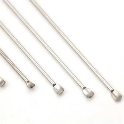 1pc Stainless Steel Lab Micro Spatula Medicine Spoon Scoop Shovel Pharmacy 100mm / 125mm / 150mm / 180mm / 200mm / 220mm