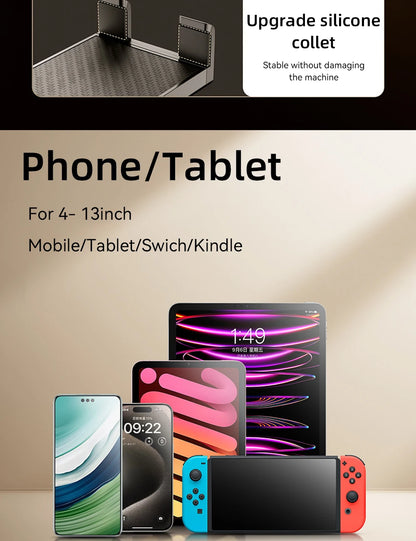 Tablet Holder iPad Desk Stand for 4~13In Phone Tablet with 360° Adjustable Foldable Metal Arm Tablet Bracket Holder