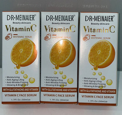 50ml*2pcs Vitamin C Face Serum, Brightens, Hydrates and Reduces Signs of Aging, with Vitamin C, Hyaluronic Acid for Glowing Skin