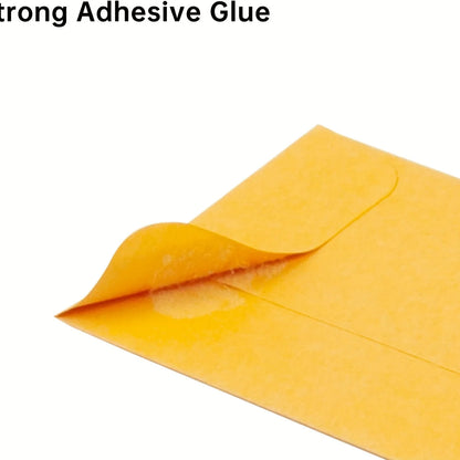 Cash Envelopes, 3.5 x 6.7 Inches - 80 GSM Brown Kraft Paper, Peel and Seal Cash Envelopes for Cash Savings and Budgeting