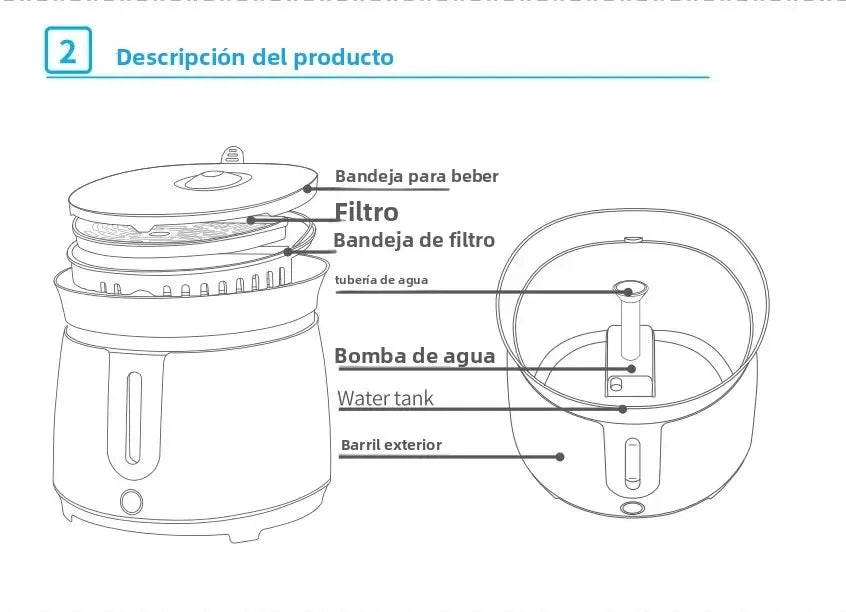 AQHH App Control Cat Water Fountain Wireless Pump Pet Water Fountain Inside Automatic Smart Fountain fuente de agua para gato