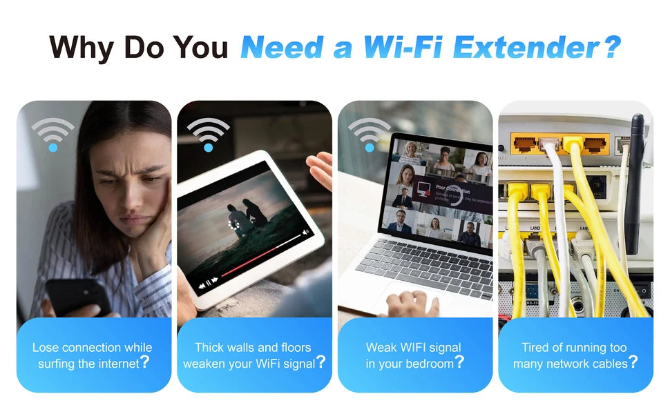 Outdoor Wireless WiFi Extender, WiFi Signal Repeater, WiFi Booster & Signal Amplifier, Weatherproof, Dual Band , 65 Devices