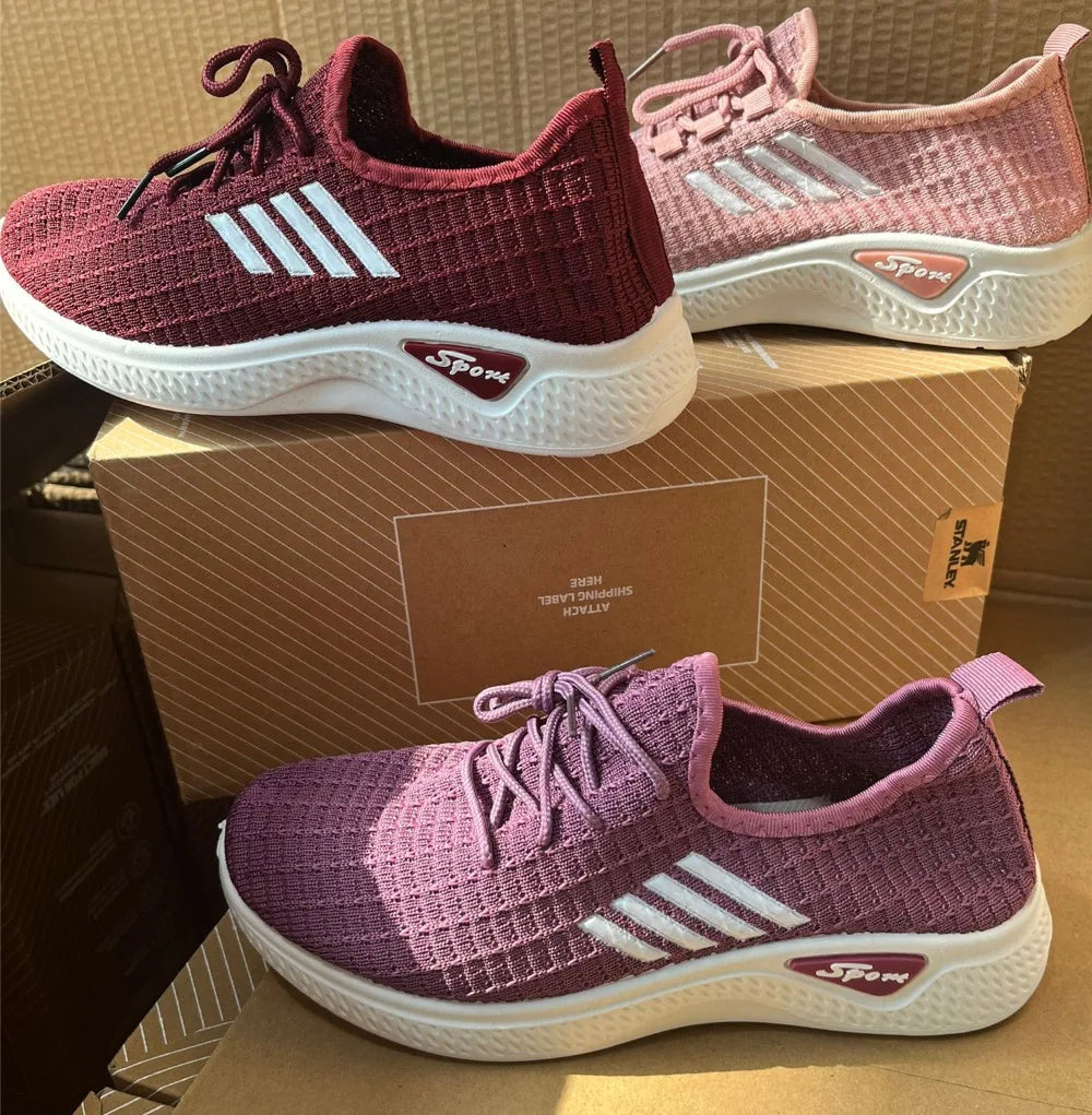 Comfortable Coconut Women's Casual Sports Shoes, Lightweight Breathable Soft-Soled Mesh Fashionable womens shoes women shoes