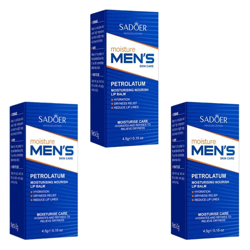 Men Lip Balm Moisturizing Hydration Fading Lip Lines Anti-Cracking Remove Dead Skin Refreshing And Not Greasy Exquisite Lip Care