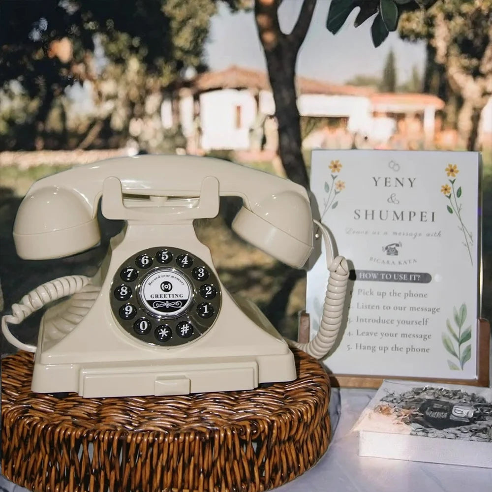 Audio Guest Book Phone wedding guest voice blessing message book banquet voice check-in message phone birthday party celebrati