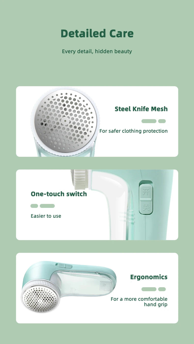 Electric Household Clothes Shaver Fabric Lint Remover Fuzz Electric Fluff Portable Brush blade Professional Lint Remover Trimmer