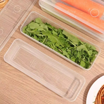 Fresh Box Refrigerator Storage Boxes Scallions Food Container with Lid Cold Crisper Sealed Kitchen Fresh Fruit Fridge Organiser