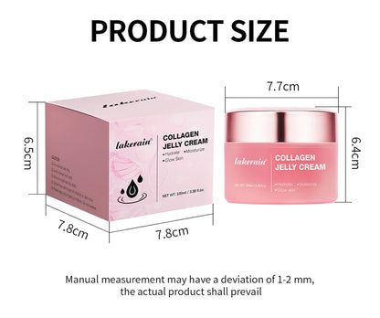 Collagen Jelly Cream Improving Skin Elasticity Tightening Soothing Moisturizing Anti-Aging Firmness Hydration Skincare Face Gel