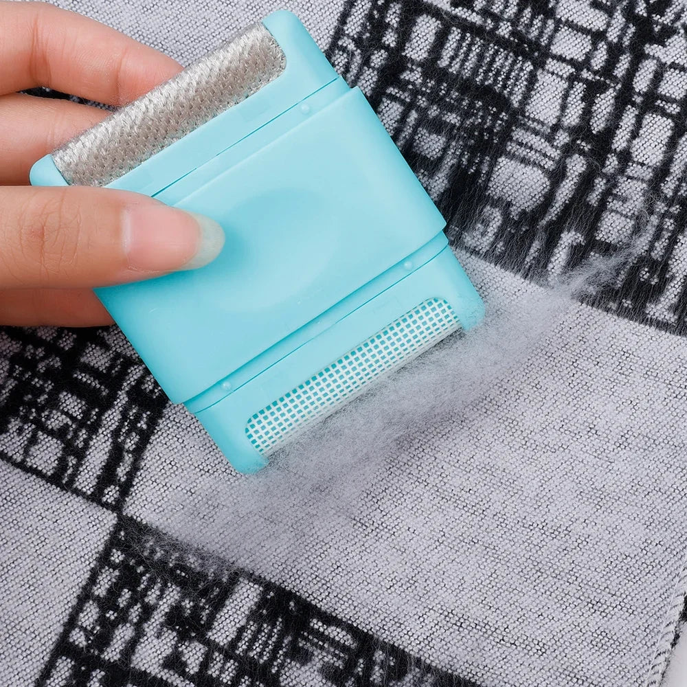 Two Head Manual Lint Remover Mini Pet Hair Ball Trimmer Sweater Clothes Fuzz Pellet Shaver Overcoat Dust Roller Cleaning Machine