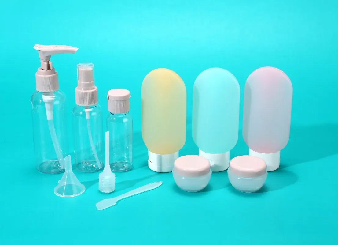 11PCS Travel Bottles Set, Travel Containers Leak-Proof Silicone Squeezable Containers Bottles Set for Shampoo Conditioner Lotion