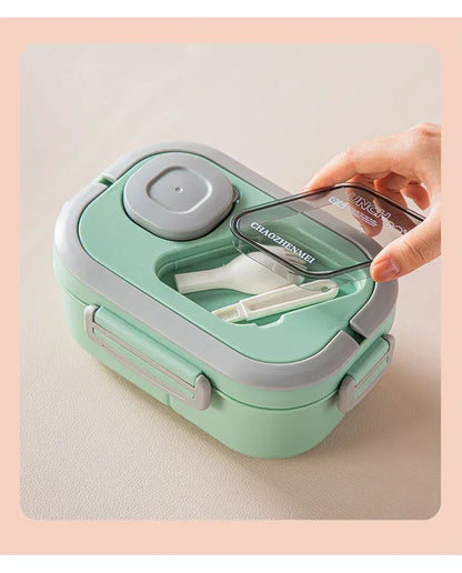 2025 Portable Lunch Box Compartment Wheat Straw Bento Carrying Handle Reusable Tableware Container Meal Snack Food Containers