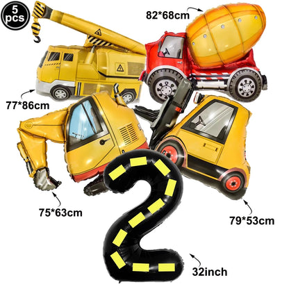 Construction Party Disposable Tableware Plates Cups Napkins Tablecloth Construction Truck Party Decor Excavator Party Favors