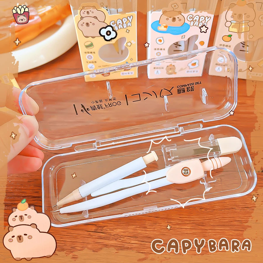 school caliper School supplies Study  geometria school compass drawing tool cute capybara professional compass children