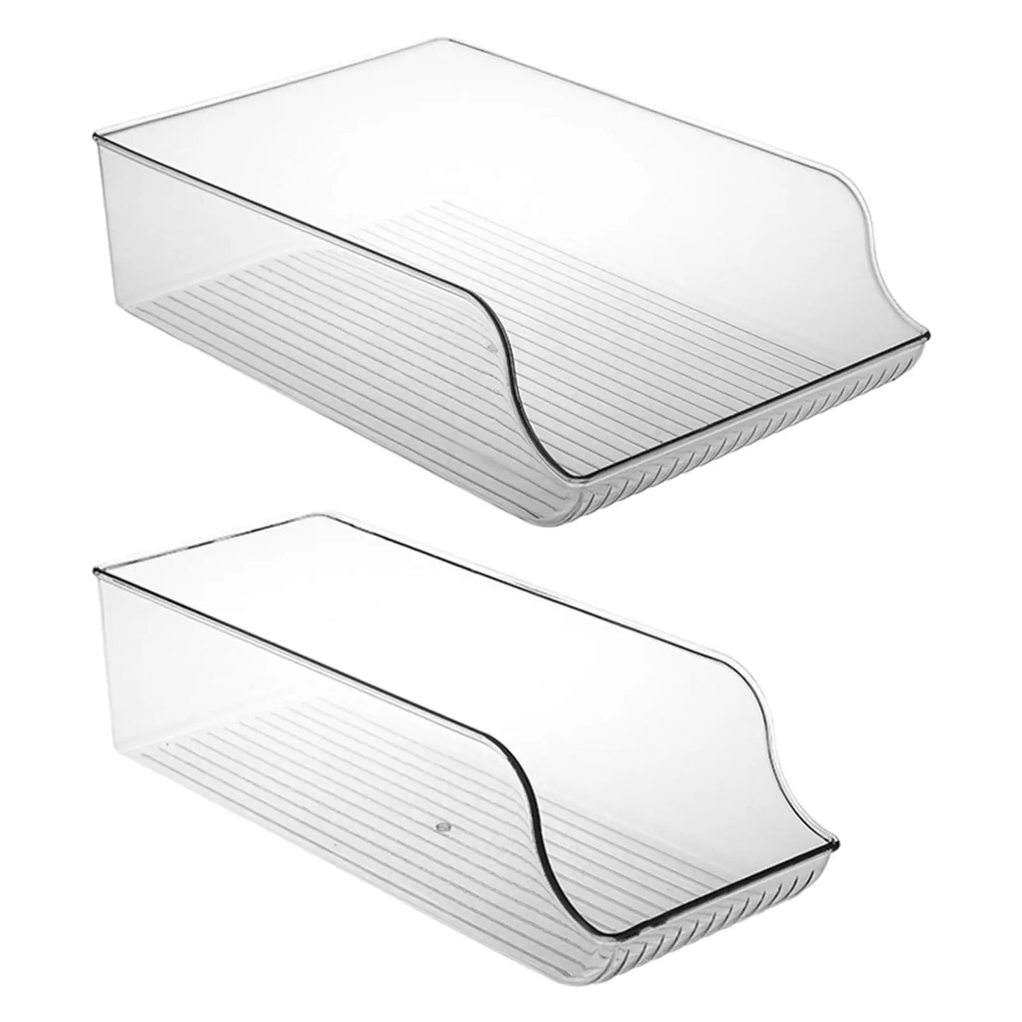 Fridge Storage Organizer Bins Can Drink Dispenser Holder Kitchen Refrigerator Freezer Clear Food Pantry Storage Rack