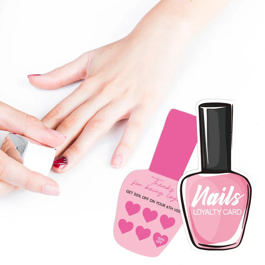 50pcs Nails Business Cards Press On Nail Loyalty Paper Card Board Nail Card Board Nails Accessories Tools