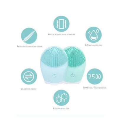Electric Silicone Facial Cleanser Massager Skincare Massage Tool Beauty Machine Vibration Cleaning Of Pores Self Provided Batter