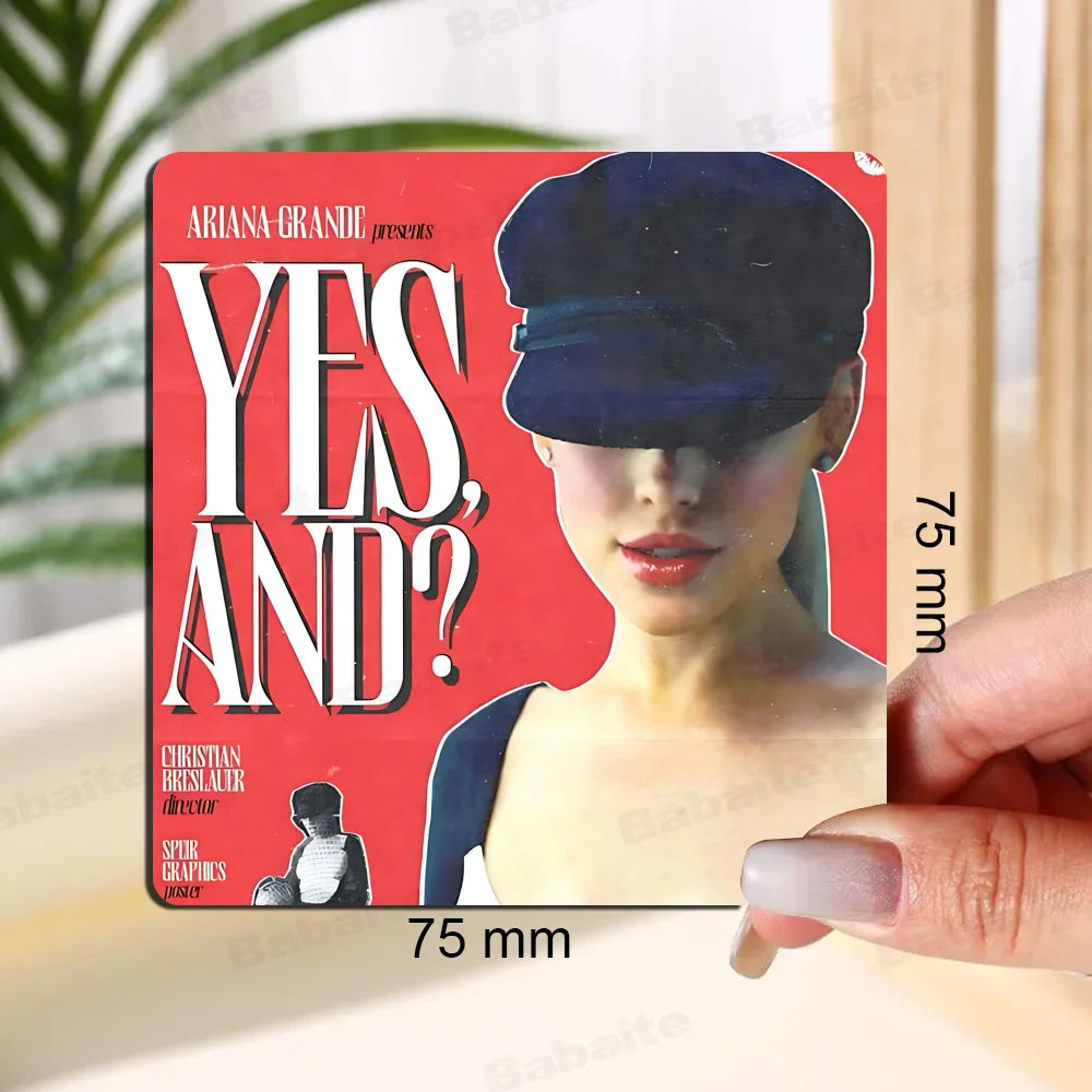 Singer A-Ariana Grande Fridge  Magnet Personalized Fridge Magnet Square Shape Fridge Refrigerator Wall Door Decoration