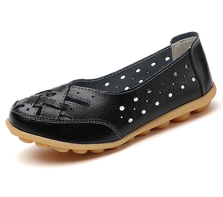 Shoes Women  2025 Soft Leather Shoes White Women's Loafer Slip On Flats Zapatos De Mujer Flat Shoes Women Casual Footwear Female