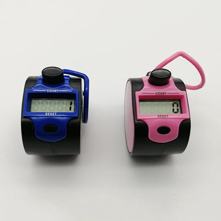 Electronic 5 Digit Number Counters Plastic Shell Hand Finger Display Manual Counting Tally Clicker Timer Soccer Golf Counter