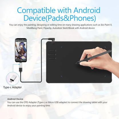 2025 Graphics Drawing Tablet Ultra-thin Art Creation Sketch Digital Tablet with Battery-free Stylus 8192 Levels Pressure