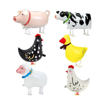 1pc Farm Animal Balloon Farm Animals Walking Balloons for Kids Birthday Party Decorations Farm Animal Birthday Party Supplies