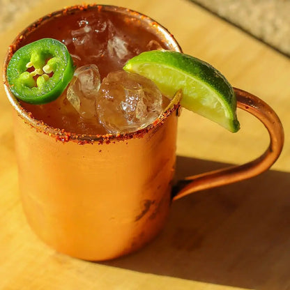 16OZ Pure Copper Cup Straight Handcrafted Moscow Mule Mugs Brushed Appearance Smooth Finish Mug Cup Mules Cocktails Coffee Beer