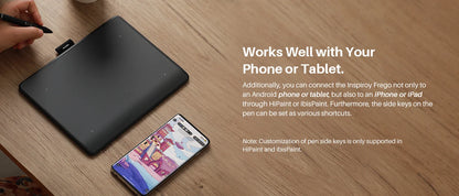 Huion Inspiroy Frego S Newest Graphics Tablet L310 Bluetooth Connectivity Wireless Drawing Tablet, 6.3x3.9 Inch Small Pen Tablet